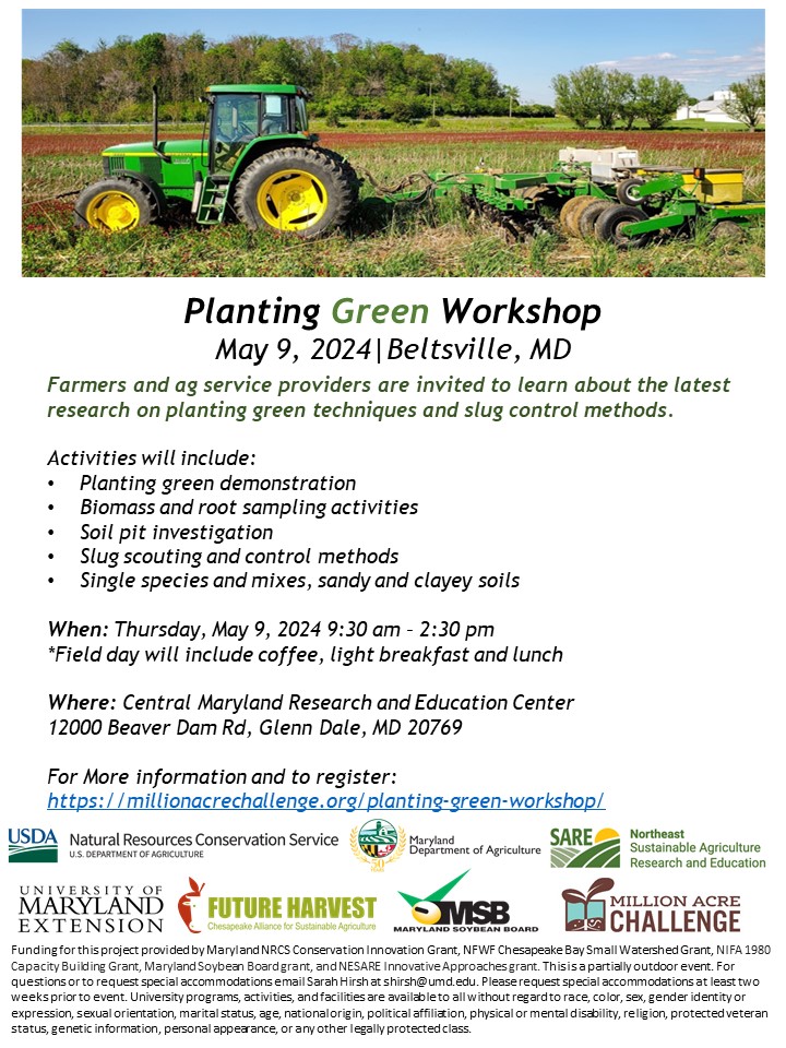 Farm field with a tractor