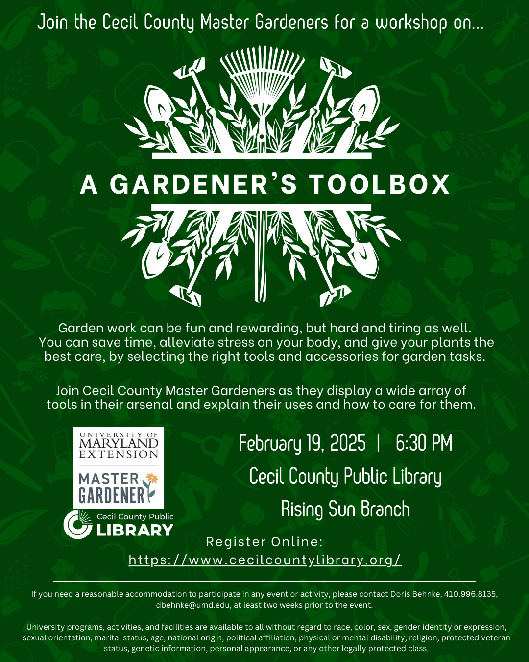 A Gardener's Toolbox Flyer