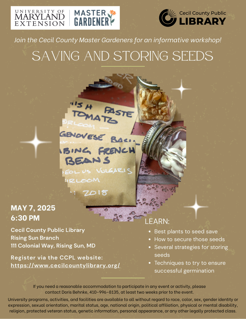 Saving and Storing Seeds Flyer