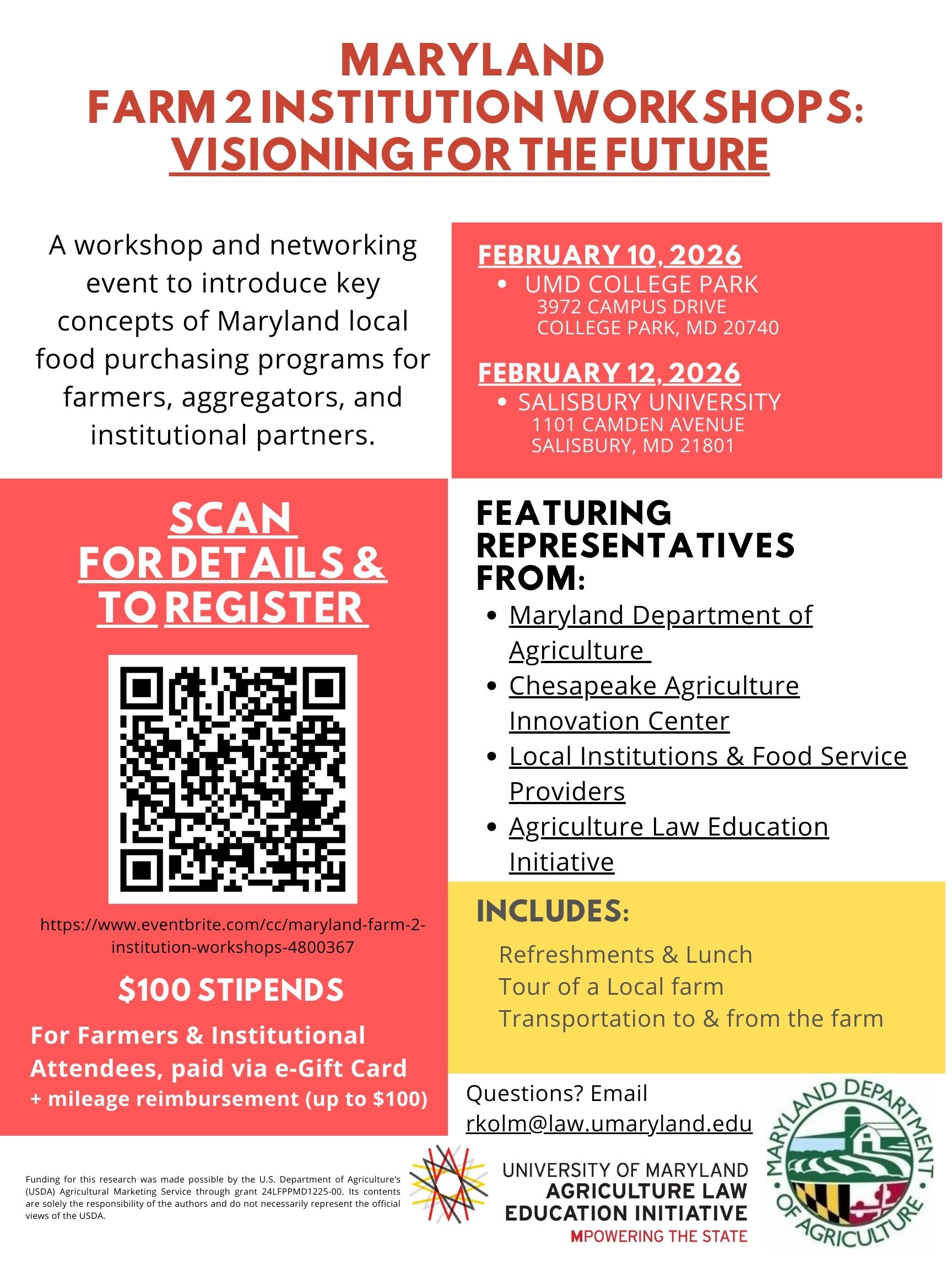 An image of a flier for the event, including details and a QR code 