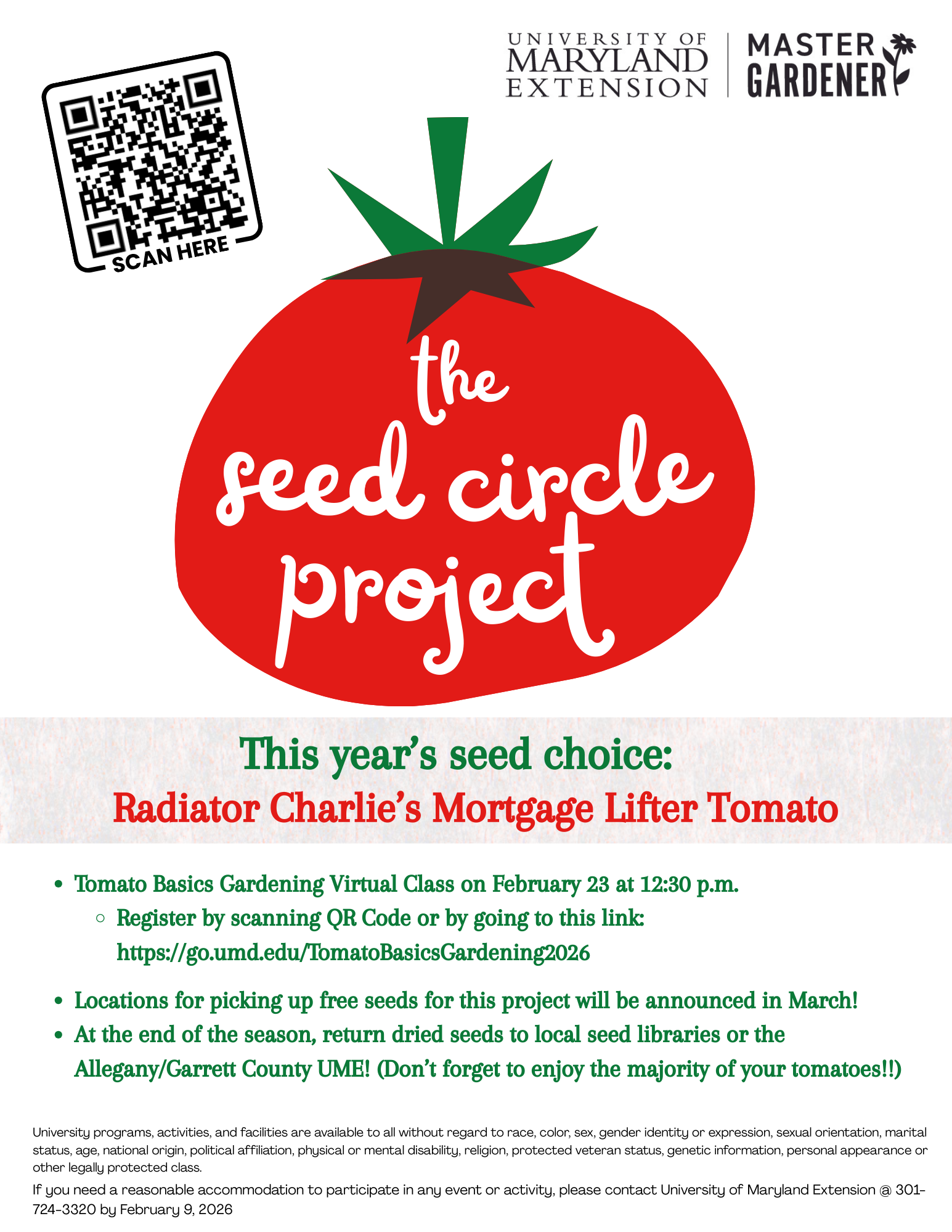 Red Tomato with the Seed Circle Project 
