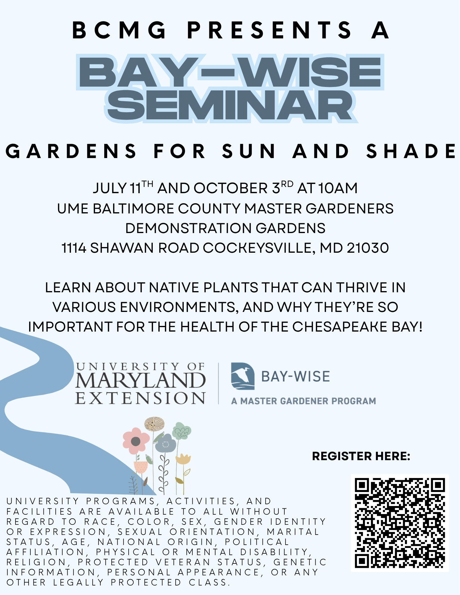 Flyer for event with dates and details. 