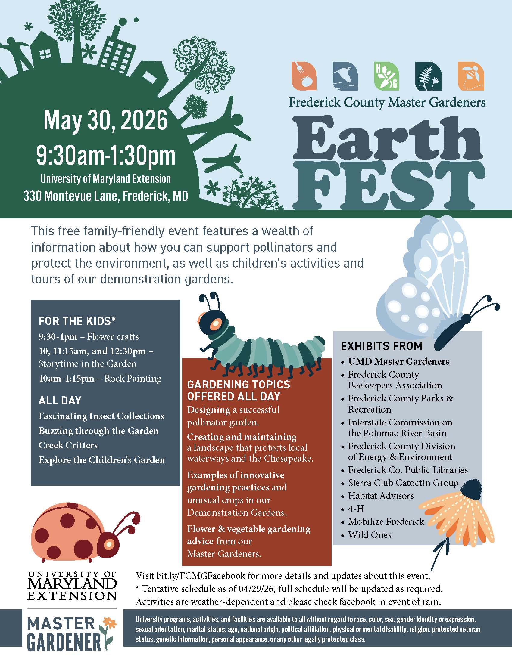 Family friendly activities and displays by MGs and other groups at the Extension Building