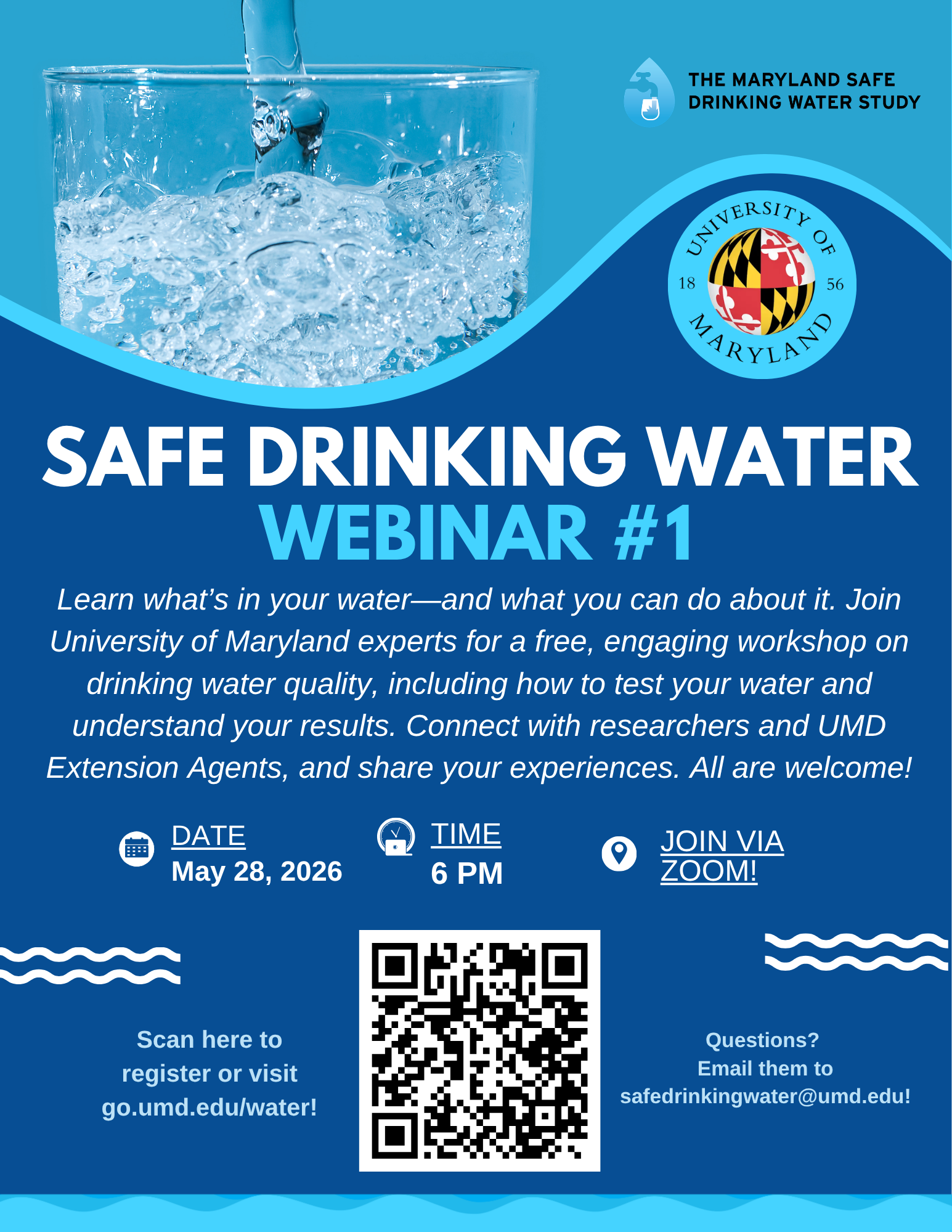 Safe Drinking Water Webinar flyer - May 28