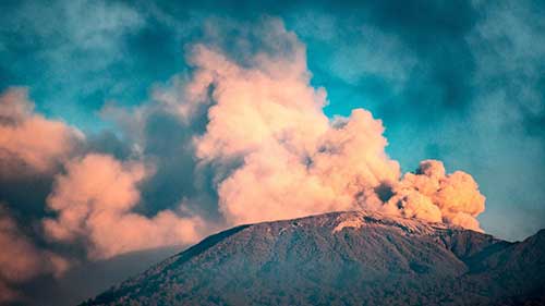 Volcano eruption