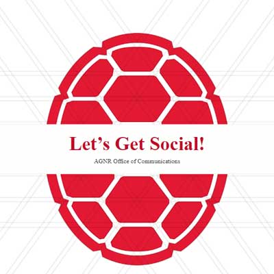 AGNR Communications Logo with text 'let's get social.'