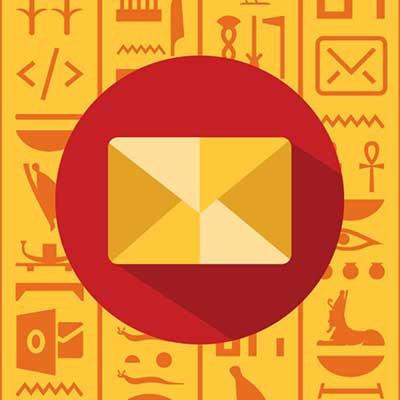 Red and yellow email symbol
