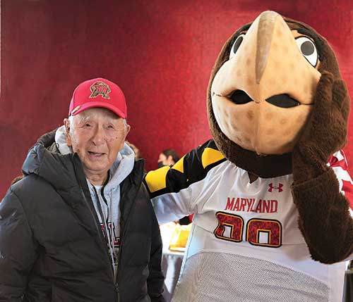 Duk with Testudo