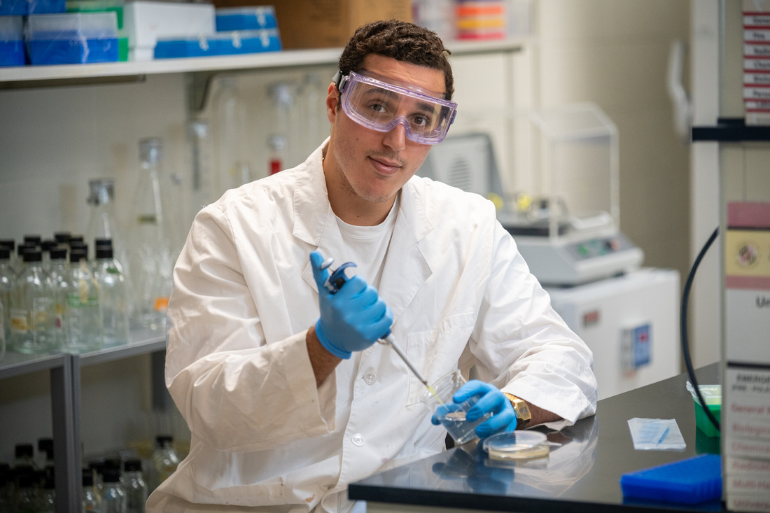 Nutrition & Food Science student in a lab