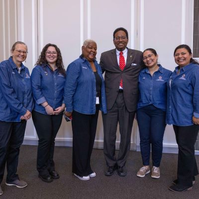 AGNR staff with President Pines