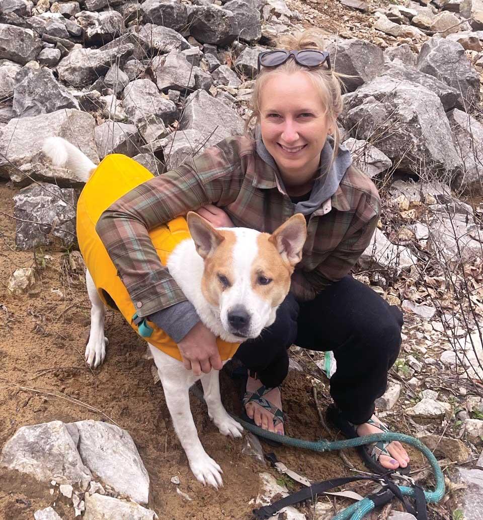 Suzzanah MacLeod with her dog