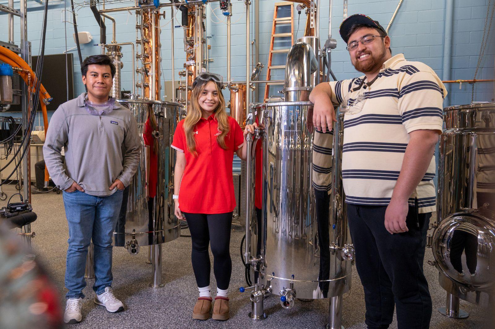 Students in the Fermentation Science lab