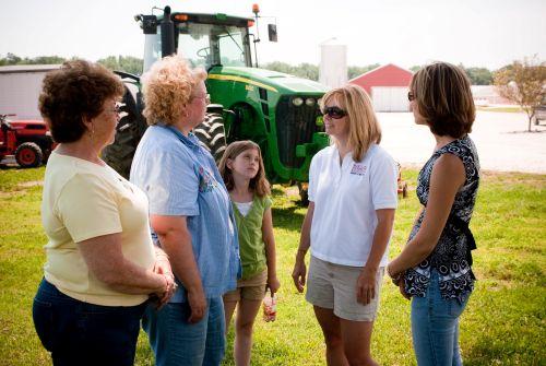 Attendees at a field day